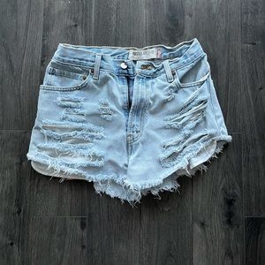 Levi’s Regular Fit Ripped Jean Shorts